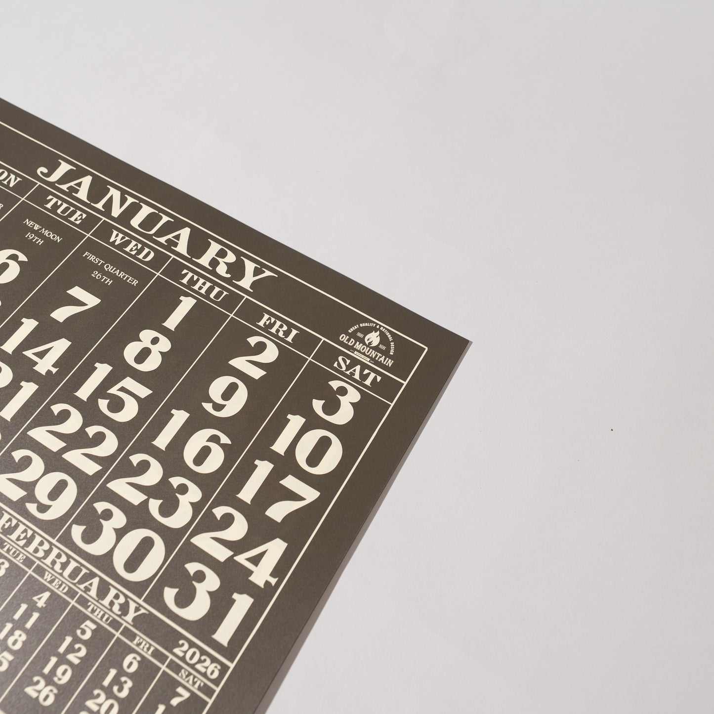 CALENDAR.2026 WOOD FRAME SET
