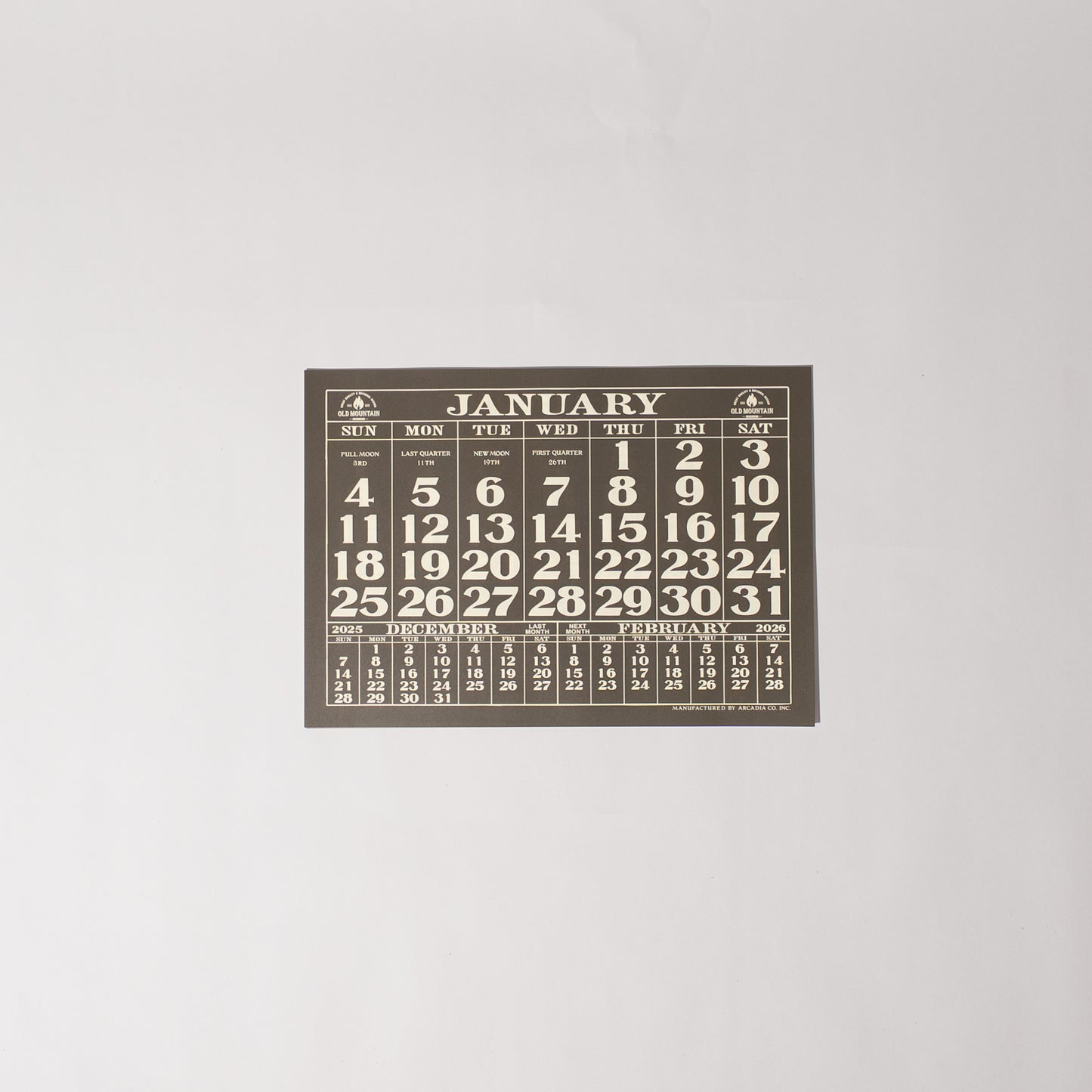 CALENDAR.2026 WOOD FRAME SET